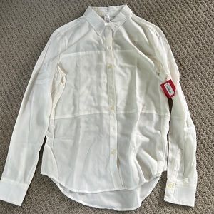 Spanx silk button down brand new